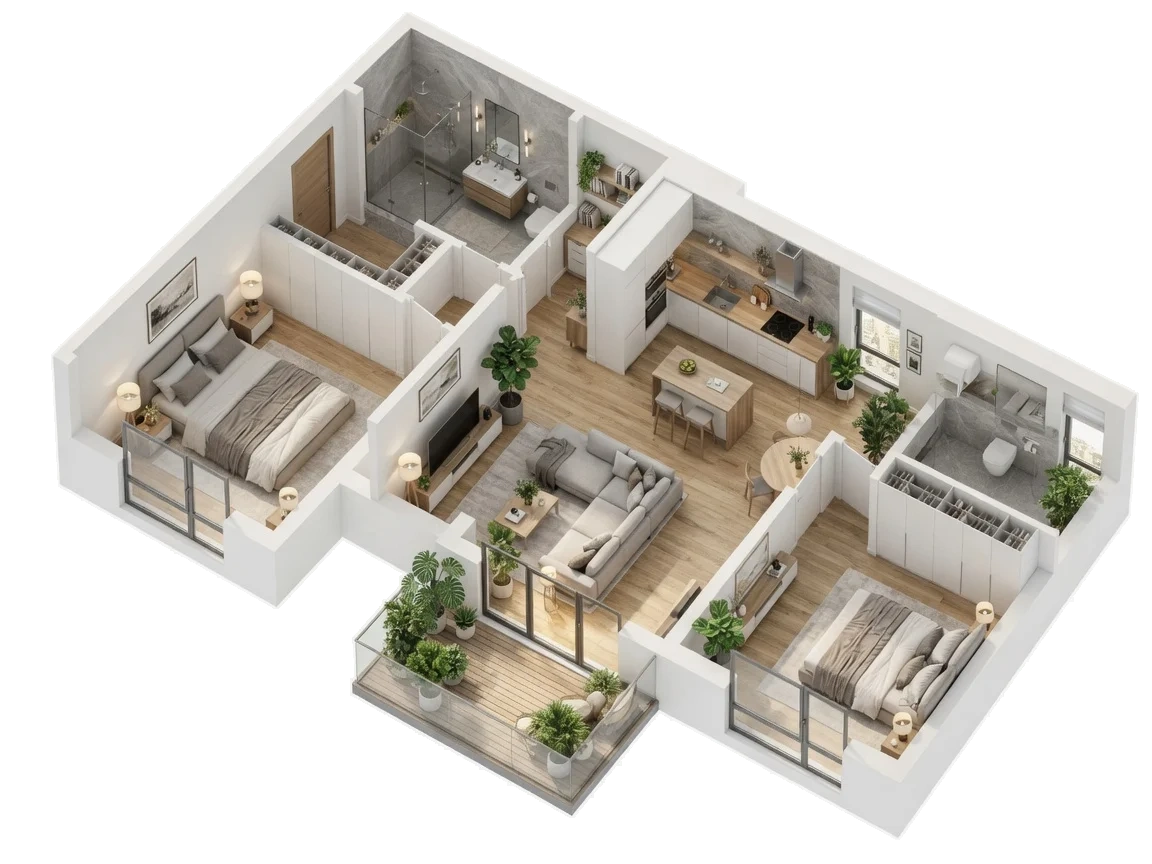 Floor plan drawing of The Waugh